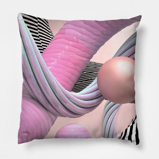 3d pink Pillow by eve__3d