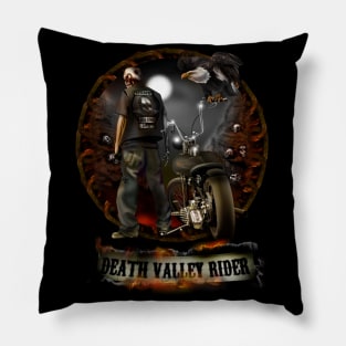 Death Valley  Motorcycle Rider Pillow