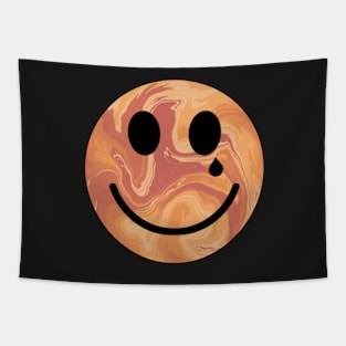 Orange Smiley Tapestry