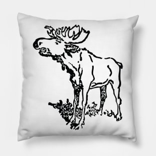 Moose - Handraw Pillow