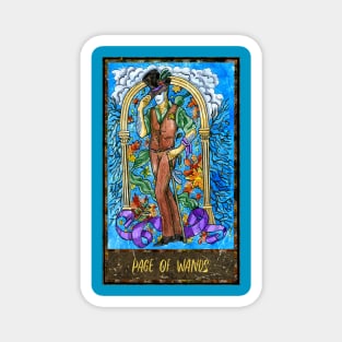 Page of Wands. Magic Gate Tarot Card Design. Magnet