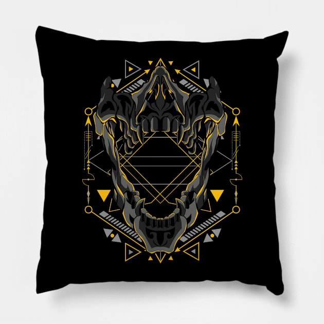 skull tattoo Pillow by SHINIGAMII