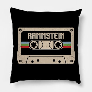 Personalized Rammstein Name Birthday Vintage Cassette Tape Pillow