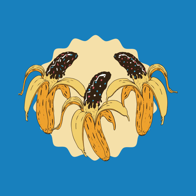 Chocolate Bananas Illustration // Choco Banana by SLAG_Creative