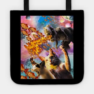 Fire Breathing Dinosaur, Cat In Space Tote