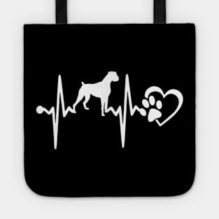 Boxer Dog Heartbeat Tote