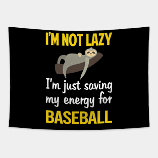 Funny Lazy Baseball Tapestry