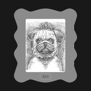 Sir Pugglesworth Cute Pug Dog T-Shirt