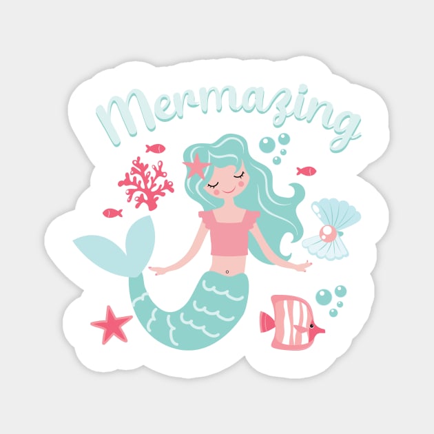 MERMAZING Magnet by ART_BY_RYAN