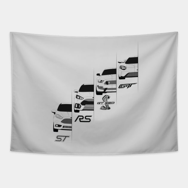 Ford Performance (Black) Tapestry by AutomotiveArt