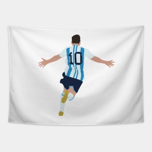 Lionel Messi minimalist illustration Tapestry