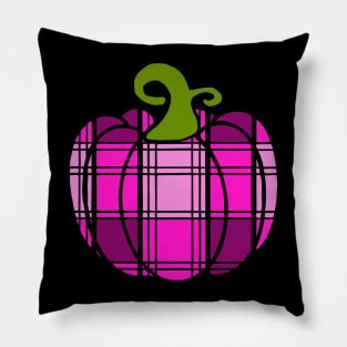 Purple Plaid Pumpkin Pillow