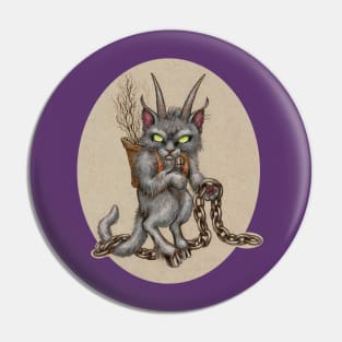 Krampus Kitty (with chains) Pin