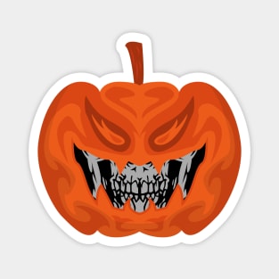 Halloween Pumpkin Skull Magnet