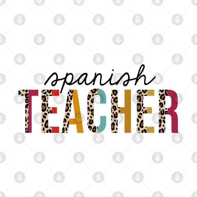 Spanish Teacher Leopard Print Funny by HeroGifts