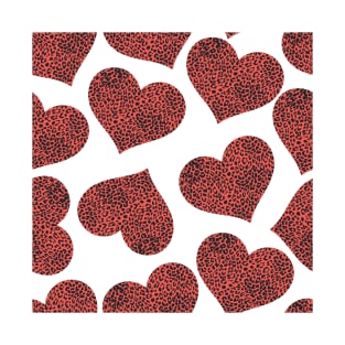 Leopard heart  for valentine love T-Shirt