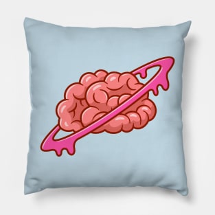 Brain Planet Cartoon Pillow