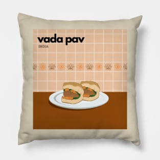 India Vada Pav Street Food Pillow