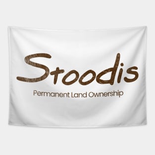 Stoodis Permanent Land Ownership Brown Print Tapestry