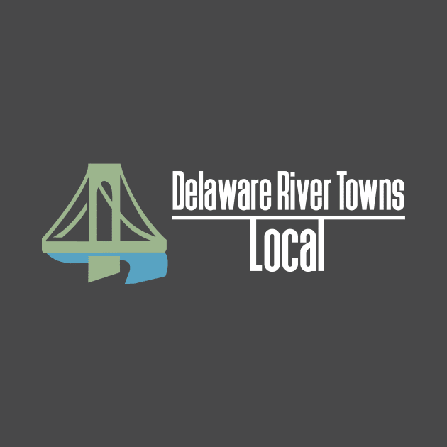 Delaware River Towns Local Logo - White Text by DelawareRiverTownsLocal