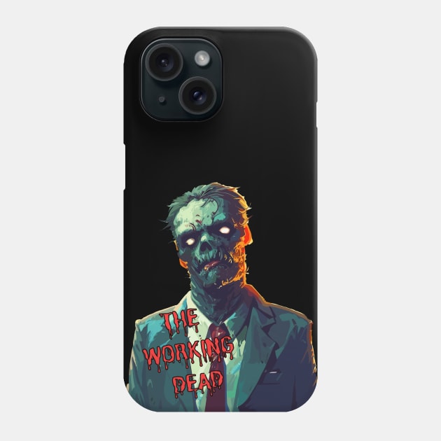 The Working Dead - spooky zombie Phone Case by TomFrontierArt