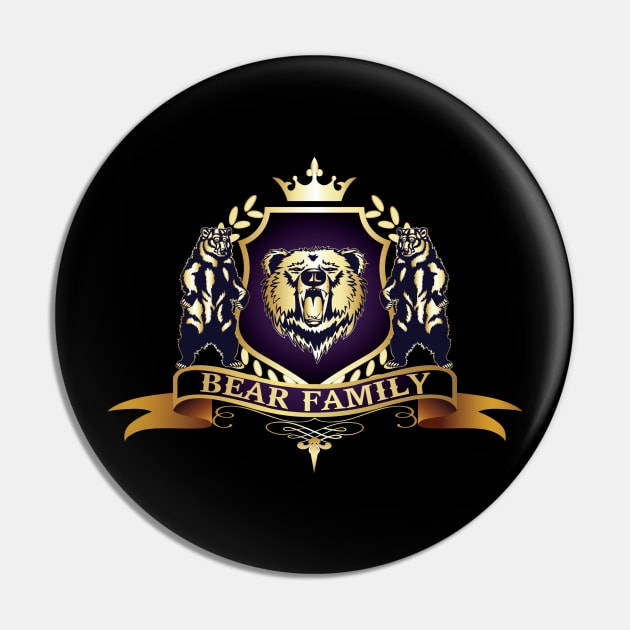 Bear Family Crest Pin by BearWoodTreasures