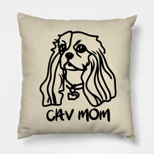 Cav Mom Line Art Pillow