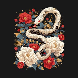 snake and flowers T-Shirt