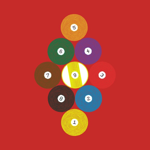 Billiard Balls on Billiard Balls - 9 Ball by crazedgraphics