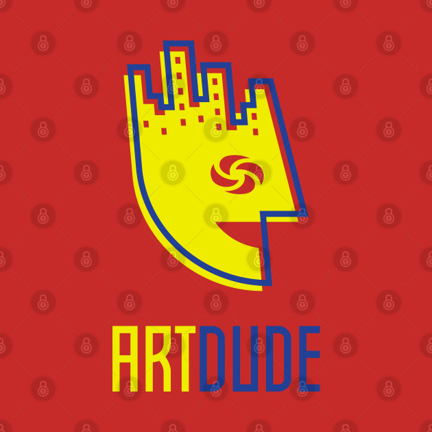 YourArtDude Logo In Yellow And Blue by yourartdude