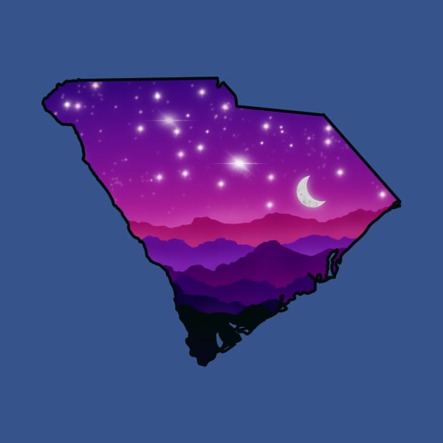 South Carolina mountains at night by LM Designs by DS