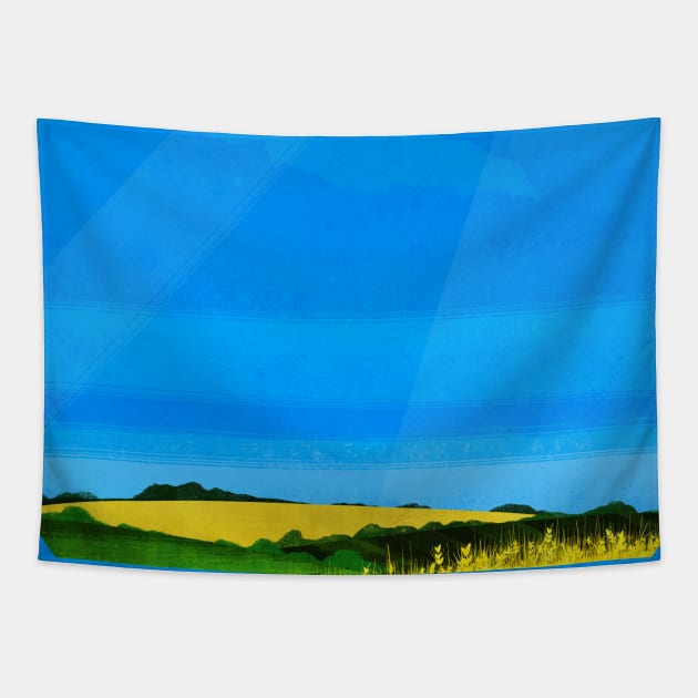 Blue Skies Tapestry by KatherineBlowerDesigns