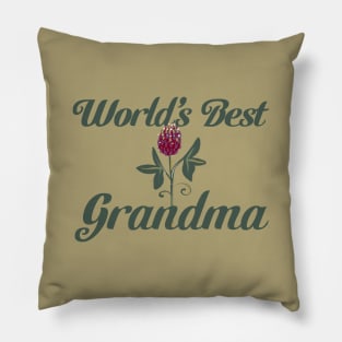 World's Best Grandma Flower Pillow