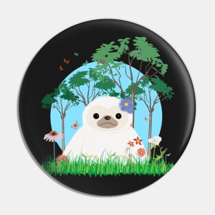 Super Cute White Sloth Pin