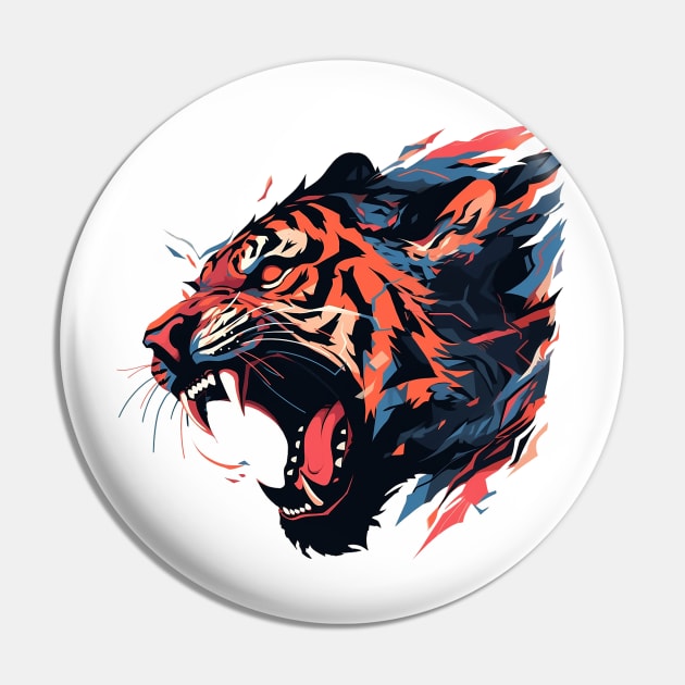 angry tiger Pin by dorapeterx