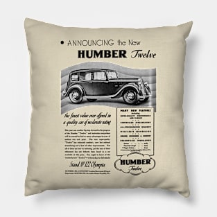 1934 HUMBER TWELVE - advert Pillow