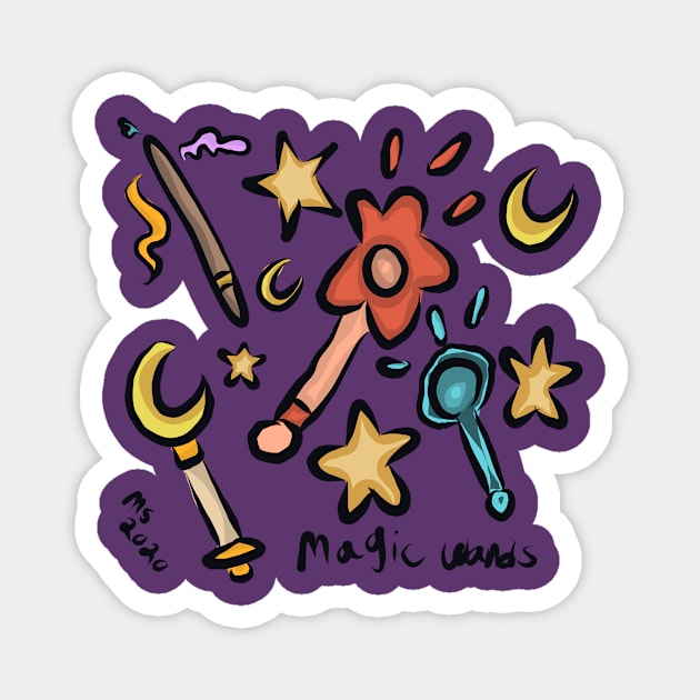 Magic Wands Magnet by Thedisc0panda