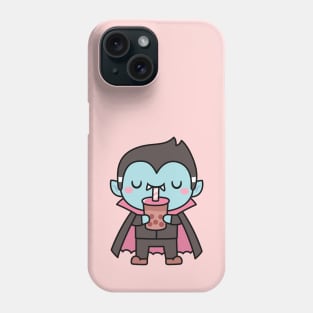 Cute Little Vampire Sucking Bubble Tea Phone Case