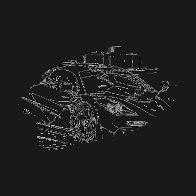 F1 GTR Art Splash Print Wireframe by SynchroDesign