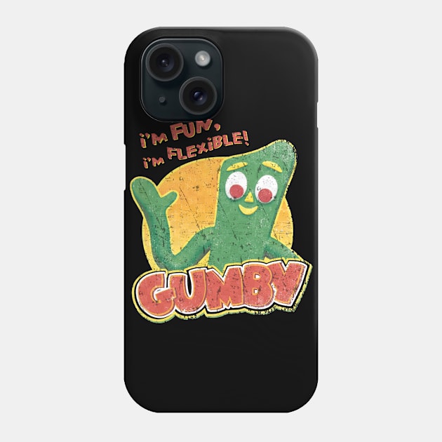 Gumby I'm Fun, i'm Flexible! Phone Case by RAINYDROP