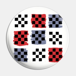 Checkerboard Scribble Pin