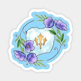 Sage from FF14 Job Crystal with Flowers T-Shirt Magnet