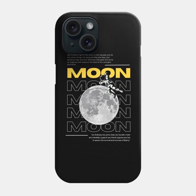 Space Moon | Night Moon | Freedom Of The Moon Phone Case by STYLEEPOOL