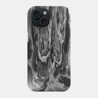 Black Geode Acrylic Fluid Pour Phone Case