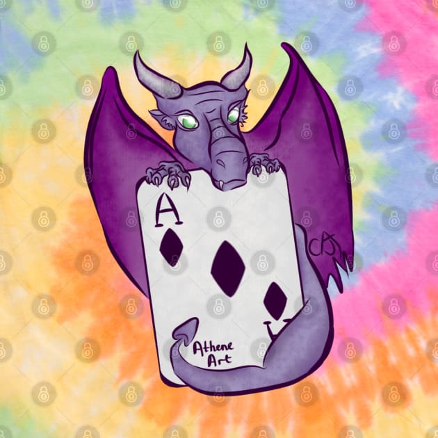 Demisexual Pride Subtle Ace of Diamonds Dragon by Athene Art