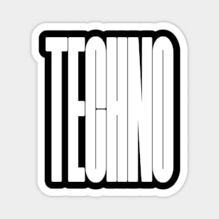 bold techno logo Magnet