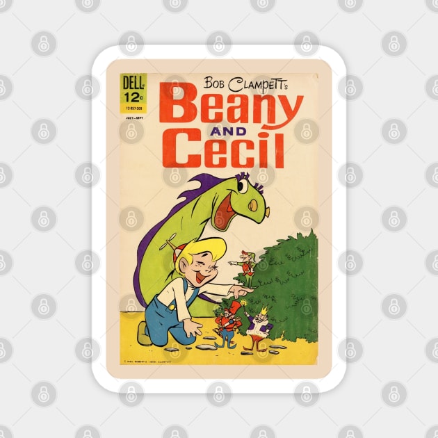 Beany and Cecil Comic Book Cover - Vintage Style - Authentic Magnet by offsetvinylfilm