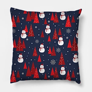 Snowman Patter Pillow