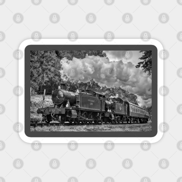 Two GWR Prairies - Black and White Magnet by SteveHClark