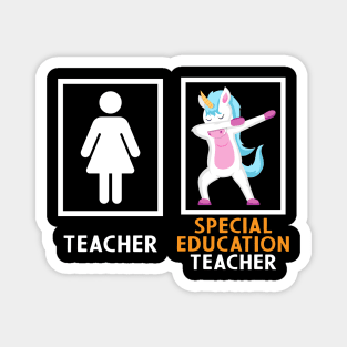 Special Education Teacher Dabbing Unicorn Magnet